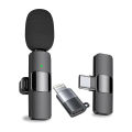 K8 Wireless Collar Clip Professional Microphone For Live, Video, Sound Recorded Type-C. 