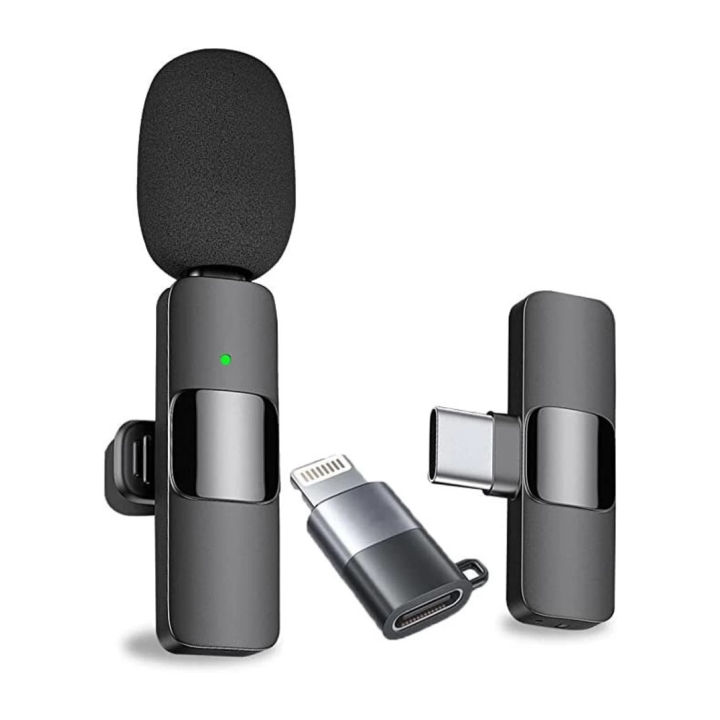 K8 Wireless Collar Clip Professional Microphone For Live, Video, Sound Recorded Type-C