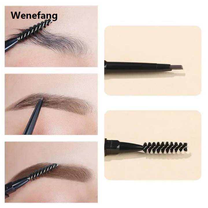 Wenefang Small Gold Bar Eyebrow Pencil Waterproof and Sweatproof Non-decolorizing Lasting Ultra-fine Core Female Gray Brown
