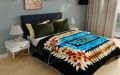 Korean Mink 3D Printed King Size Super Soft Thick Multi Colour Floral Heavy Blanket. 