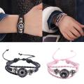 Unique Three-layer Couple Bracelet Sun Moon Luminous Bead Woven Bracelet Wrist Rope Adjustable Knitted Hand Chain Daily. 
