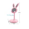 Table Support Rabbit Bunny Phone Holder Lazy Bracket Adjustable Telescopic Lifting Phone Holder Pink Multi-angle Desktop Mobile Phone Bracket Desktop. 
