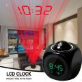 Creative Digital Voice Broadcast Home Decoration Ceiling LCD Clock Projection Clock LED Alarm Clock. 