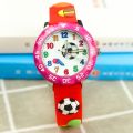 3D Cartoon Silicone Strap Football Design Kids Watch Children Girls Student Clock Wathes Relogio Kol Saati. 