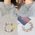 Candy Color Lovely Sweet Beaded Bracelet Creative Delicate Star Pendant Necklace Charming Vintage Fashion Love Heart Jewelry. 