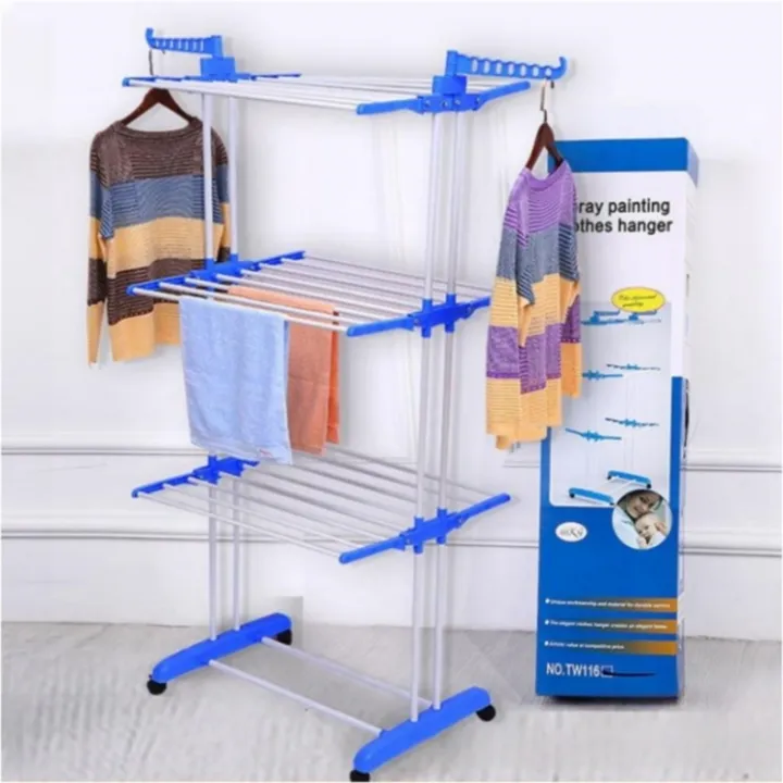 Foldable%20Multi-Layer%20Clothes%20Drying%20Rack%20with%20Wheels%20%E2%80%93%20Telescopic%20Metal%20Laundry%20Stand%20for%20Indoor%20&%20Outdoor%20Use%20%7C%203-Tier%20Cloth%20Dryer%20Rack%20for%20Towels,%20Garments%20&%20Home%20Organization%20-%20Image%202