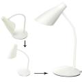 White Adjustable Flexible Goose Neck Touch Switch Sensitive Table Lamps Built-In Rechargeable Battery. 