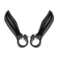 1 Pair Lightweight Black Bike Bar End Aluminum Alloy Ergonomic Bar End Grips With Stoppers 22.2mm Diameter MTB Handlebar Ends for Road Bike,Mountain Bike. 