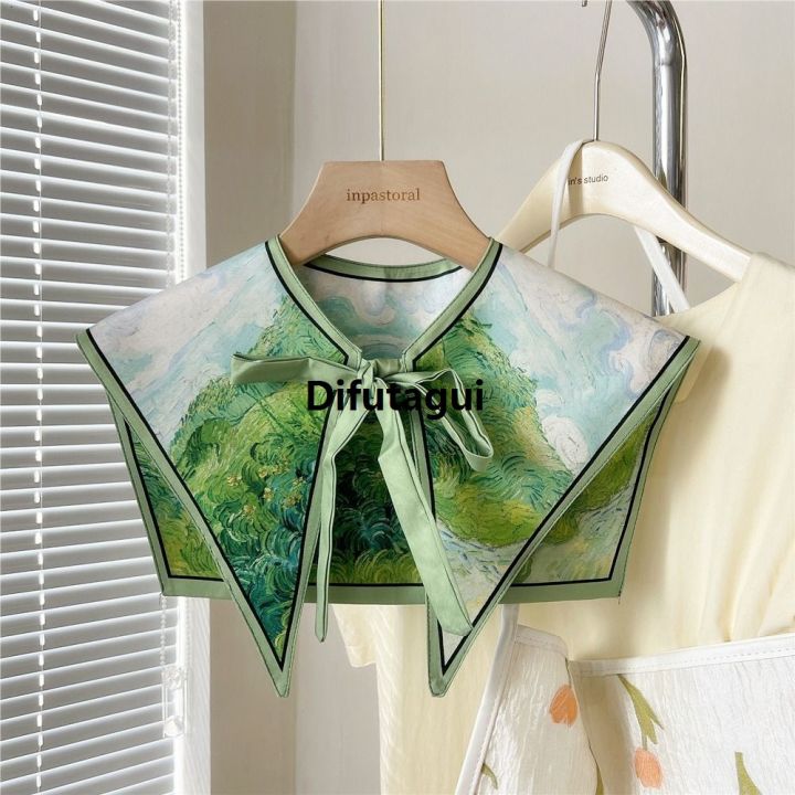 Difutagui%20Detachable%20Shirt%20Collar%20New%20Half%20Shirt%20Necklace%20Shawl%20Floral%20Luxury%20Pattern%20False%20Collar%20Women%20Vintage%20Shoulder%20Wraps%20-%20Image%202