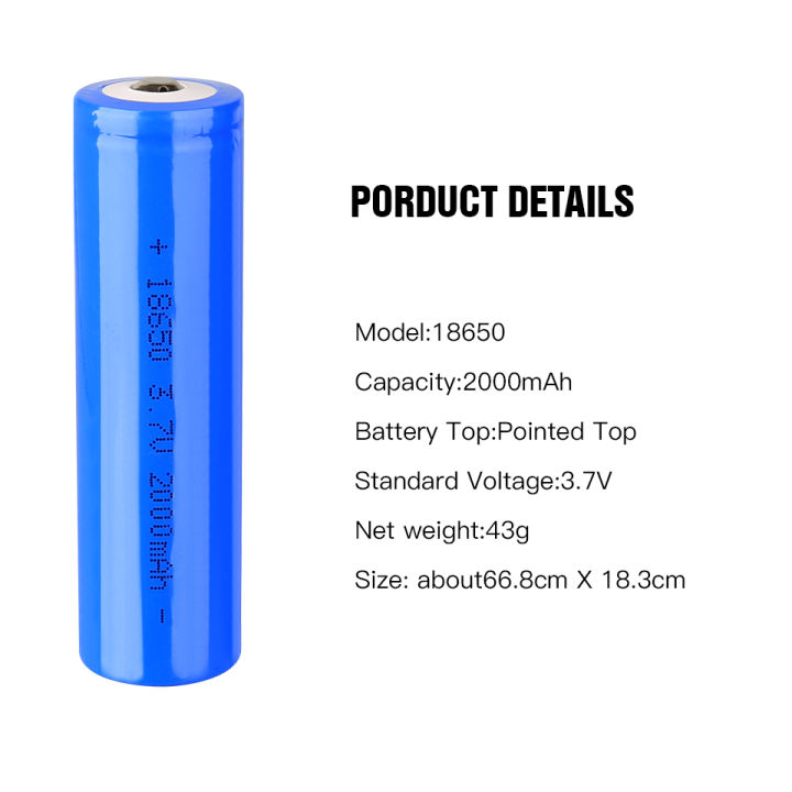 3.7V%202000mAh%20Battery%20Pointed%20Top18650%20Lithium%20Rechargeable%20Power%20Batteries%20For%20Toy,%20Flashlight,%20Calculator%20Radio,%20Powerbank%20-%20Image%203