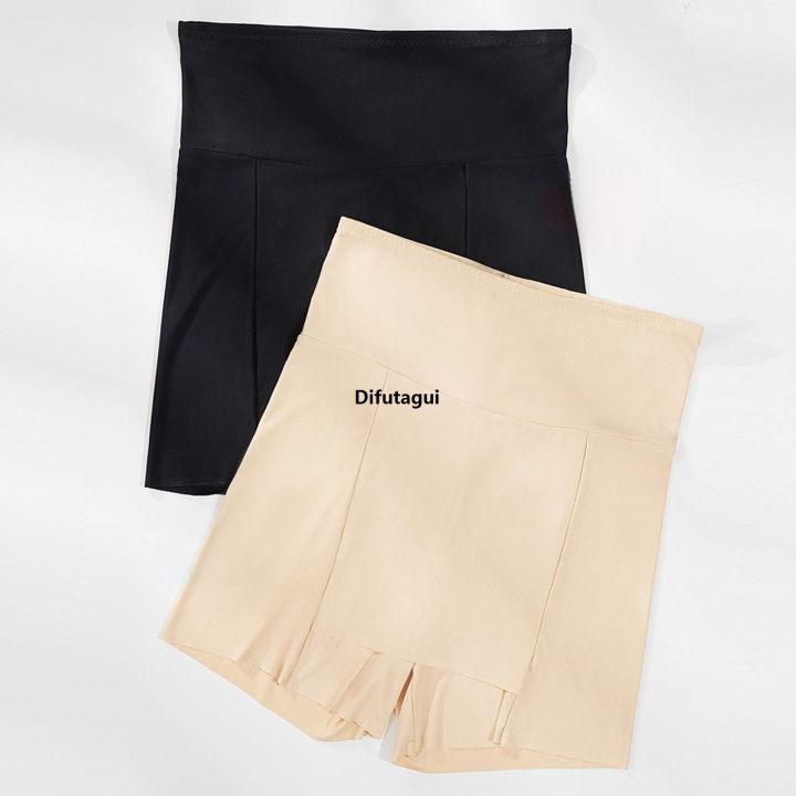 Difutagui%20Ice%20Silk%20High%20Waist%20Women%20Tummy%20Control%20Seamless%20Shorts%20Double%20Fashion%20Layer%20Under%20The%20Skirt%20Boxer%20Safety%20Pants%20Women%20Shapewear%20-%20Image%205