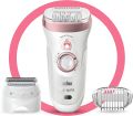 Braun SES9720 Wet and Dry Epilator with Shaver, Trimmer and Carrying Pouch. 