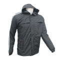 Dark Grey Color Front Zipper With White Lining Jacket For Men. 