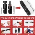 32 PCS Solar Panel Connectors , 16 Pairs Male/Female + 2 Wrenches Solar Connectors,for Solar Power. 