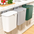 Nullmul Kitchen Trash Can Household Cabinet Door Hanging Sliding Cover Storage Bucket Trash Can Wall-Mounted Trash Can Green. 