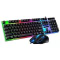 Combo Of MILANG K6 Professional Polychromatic RGB Rainbow Backlit Gaming Keyboard And LED Mouse. 