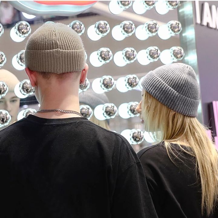 ANX%20Stylish%20Short%20Knit%20Cuffed%20Beanie%20Hat%20Fisherman%20For%20Unisex/Winter%20-%20Image%203