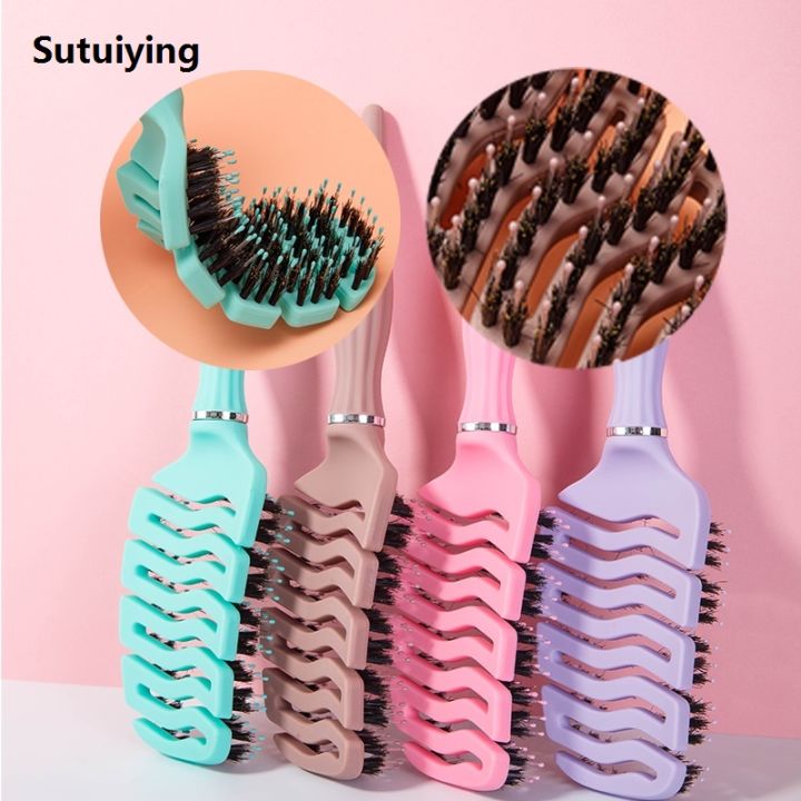 Sutuiying%201pcs%20Curved%20Vented%20Boar%20Bristle%20Comb%20Professional%20Scalp%20Massage%20New%20Comb%20Detangling%20Curl%20Anti-static%20Hairbrush%20Salon%20Styling%20Tool%20-%20Image%203
