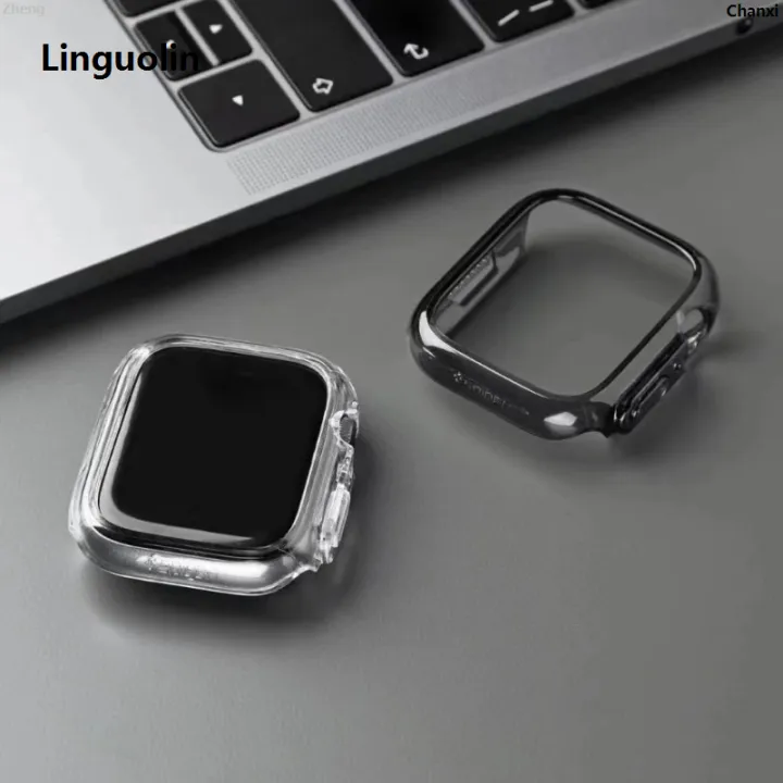 ChanxiPortable%20Linguolin%20Watch%20Ultm%2045mmtch%20CaIN%20FITSgp%20TH%20Clear%20Apple%20Wase%20Luxury%20for%20IWatch%20Series%207/8%2041m%2049mm%20ra%20PC%20Phone%20Case%20-%20Image%205