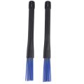 1 Pair Black Handles Jazz Drum Brushes Sticks Blue Nylon 32cm. 