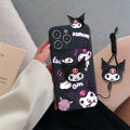 Kuromi Case OPPO F7 F7 Youth F9 F11 F17 Pro F19 F19 Pro F21 Pro Phone Case Fashion Cartoon Cute Kuromi with Lanyard Stand Holder Soft Silicone Rubber Shock-proof Back Cover. 