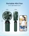 X5 Portable Handheld Mini Fan With Longer Battery Backup Upto 5 Hours,Digital Display And  5 Speed Airflow. 