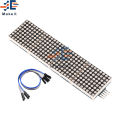 MAX7219 LED Microcontroller 4 In 1 Display with 5P Line Dot Matrix Module 5V Operating Voltage for Arduino 8x8 Dot Matrix Common. 