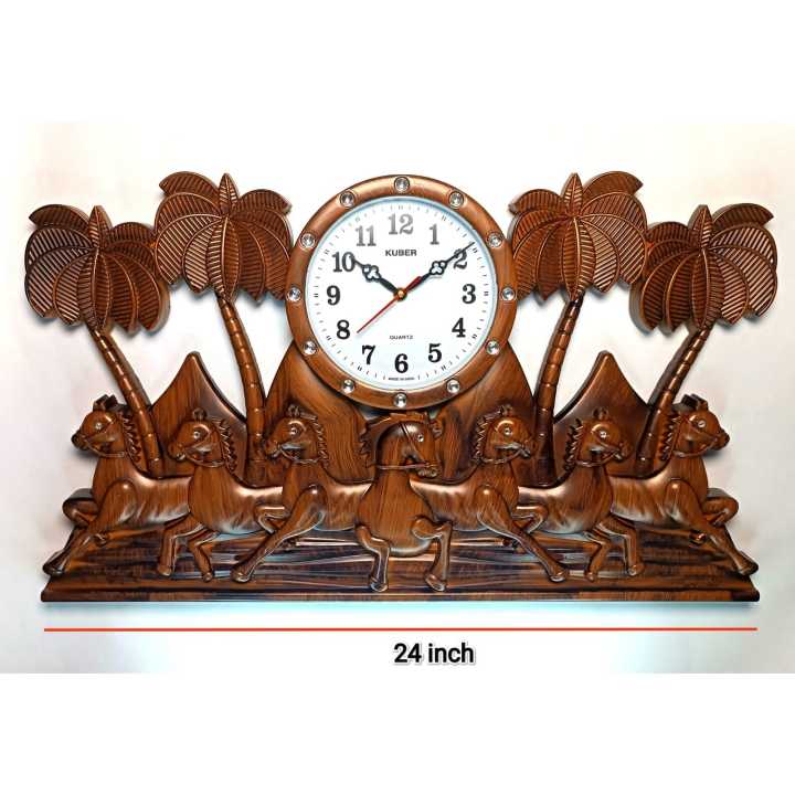 Lucky 7 Horse Wall Clock for Home Decor, Living Room, Hall and Office