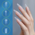 20/24/120pcs Press On Nails Soft Gel Tips Coffin Clear Full Cover Nails Artificial False Nails Transparent Nail Extensions. 