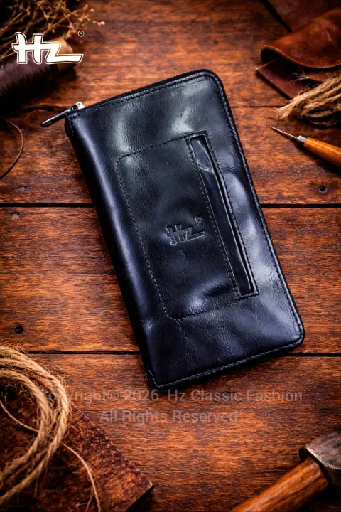 Hz%20Genuine%20Leather%20Long%20Wallet%20Vintage%20Zip-around%20Clutch%20with%20External%20Card%20Slot%20&%20Multi-Card%20Organizer,%20Large%20Capacity%20Travel%20Purse%20for%20Men%20&%20Women%20-%20Image%203