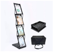 Metal Catalogue Stand, Magazine Stand,Portable Brochure Stand Black, Floor, Hanging Shelves, Standard for Exhibition - Near Me. 