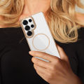 NEW HODON Luxury Clear Magnetic Phone Cases For Samsung Galaxy S25 S24 S23 S22 Plus Ultra A15 A55 A35 A16 A26 A36 For Magsafe Case Transparent Wireless Charging Hard Cover. 
