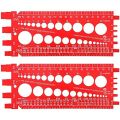 Practical Plastic Nut and Bolt Thread Checker with Inch and Centimeter Ruler Durable Bolt and Nut Identifier Gauge Nut Bolt Size and Thread Identifier Toolbox. 