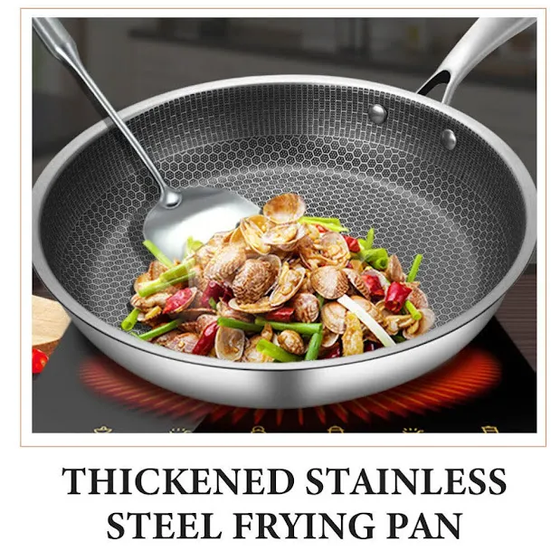 Honeycomb%20Structure%20Hex%20Design%20Non-stick%20%20Fry%20Pan%2028%20cm%20Stainless%20Steel%20-%20Image%205