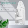 Kqueebee Ironing Board Holder Wall Mount Electric Iron Hanger Ironing Board Rack Ironing Board Storage Organizer White. 