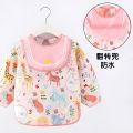 Nechibaby- Colorful Waterproof long Full Cover Sleeve Bibs/Apron - EasyClean Apron for Mess-Free Meals. 