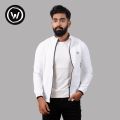 Wraon White Sporty Stretchable Outer Jacket For Men- Fashion | Jackets For Men | Men's Wear | Sporty Jackets |. 