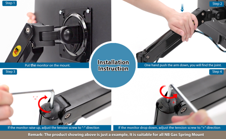 Dual%20Monitor%20ARM%20Desk%20Mount%20NB%20F160%20Full%20Motion%20Swivel%20Computer%20Monitor%20Arm%20For%20Two%20Screens%2017-27%20Inch%20360%20Degree%20Motion%20Heavy%20Duty%20Black%20-%20Image%207