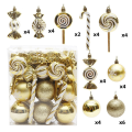 36Pcs Christmas Tree Hanging Pendants Christmas Spheres Silver. 