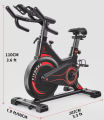 Indoor Exercise Spin Bike With Multifunctional Display & 6KG Fly Wheel | Resistance Adjustable Spin Exercise Bike - Upto 120Kg. 