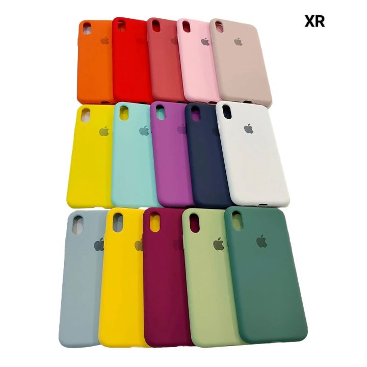 Apple iPhone XR (Single Back Camera) Liquid Silicone Soft Cover Case | Microfiber Inside