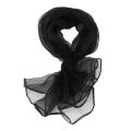 Lovely Fashion Plain Square Chiffon neck Scarf Scarves 70 cm x 70cm (Black). 