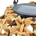 Solar Rattan Light Outdoor Solar Rattan Light with Handle,Waterproof LED Pendant Lamp,Lawn Terrace,Courtyard,Porch. 