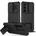 Vantime for Samsung Galaxy A35 A55 5G Case Slide Camera Cover Kickstand Hard Shockproof Armor Casing. 