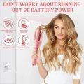 Automatic Hair Curler With 4 Temperatures, Dual Voltage Rotating Curling Iron With Fast Heating and Auto Shut-Off For Professional Hair Styling. 