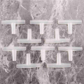 Plastic Tee Shape Aquarium 3-Way Air Valve Connectors 10 Pcs White. 