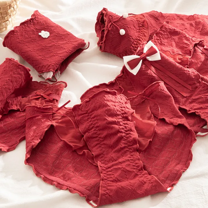 Class%20A%20cotton%20panties%20women's%205A%20antibacterial%20pure%20cotton%20crotch%20natal%20year%20lolita%20red%20girl%20snake%20year%20new%20year%20trousers%20-%20Image%204