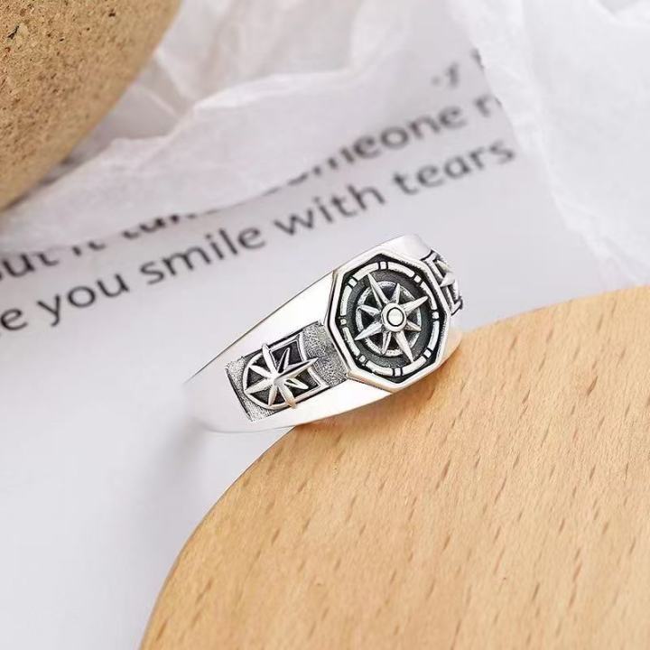 【New Arrivals】New Poseidon Star Cyberpunk Ring for Men and Women Opening Adjustable Personalized Retro Aggressive Finger Ring
