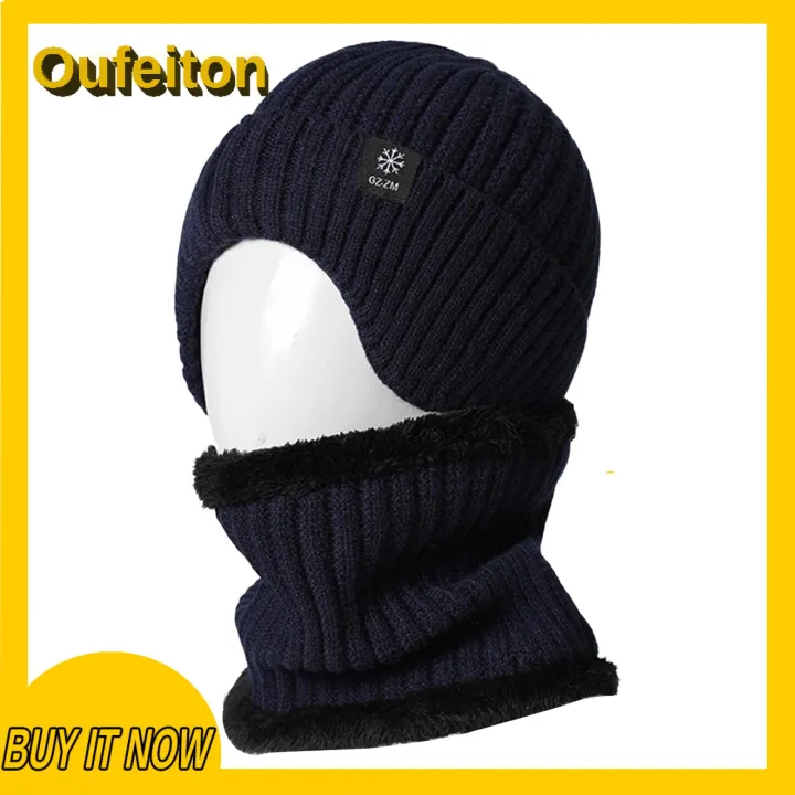 Oufeiton%20Mid-aged%20Winter%20Hat%20Wo%20Winter%20Beanie%20's%20Winter%20Knit%20Hat%20with%20Ear%20Protection%20Warm%20Stylish%20Headwear%20for%20Outdoor%20for%20Dad%20-%20Image%202
