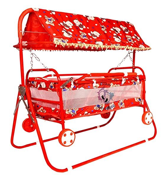 Baby Swing Cradle/Jhula With Mosquito Net And Canopy For Boy & Girls/